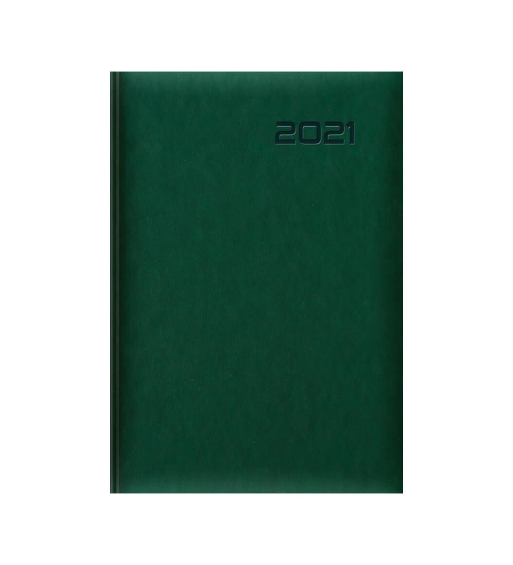 kalendarze książkowe z logo velvet zieleń